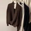 Camisola de Punto Roja Estilo Francés Falsa de Dos Piezas con Cuello en U para Mujer, Top Básico Corto Retro de Verano