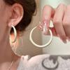 Agulha de prata dopamina primavera e verão novo anel de brinco vermelho líquido moda nicho brincos femininos europeus e americanos brincos exagerados atacado