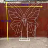 Flor de Hierro Gigante Mariposa Esqueleto Soporte para Flores Hermosos Adornos de Exhibición Marco de Hierro Grande Mariposa Soporte