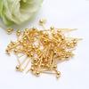 Arete redondo de oro paquete 14K con anillo joyería hecha a mano DIY material para aretes hechos en casa aretes lisos de bola de oro