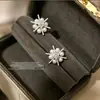 Pendientes de perla y circón con diseño de fuegos artificiales vintage estilo francés, modernos y elegantes, pendientes exquisitos para el día a día, pendientes famosos para el tiempo libre