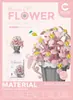 Suculento Ramo de Rosas en Maceta, Planta de Flores Eternas, Juguete Educativo de Ensamblaje, Regalo de Cumpleaños para Niña, Bloques de Construcción al por Mayor