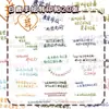 Adesivos de Transferência de Texto Manuscrito Cervo Branco Citações Criativas Simples de Cura Autoadesivos DIY Decorativos Adesivos para Capa de Celular