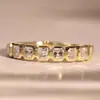 Anillo de diamante cuadrado simple Cao Shi para mujer, anillo elegante y profesional estilo francés, un artículo de gran venta de la promoción de transmisión en vivo de Taobao