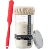Tarro de Vidrio para Fermentación de Pan Tarro Sellado Placa de Petri Tanque de Ahorro Utensilios para Hornear Masa 24oz Tanque de Fermentación de Masa Madre