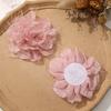 Atmósfera de hadas hermoso brillante seda elegante malla flor diy hecho a mano dulce ramillete cadena para el cuello pinza de agarre accesorios para la ropa