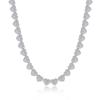 Collar de Plata de Ley S925 Incrustado con Moissanita Diamante Completo Estilo Hip-Hop Corazón de Doble Capa para Hombres y Mujeres Joyería de Comercio Electrónico Transfronterizo Estilo de Lujo Accesible