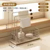 Estante para trapos de cocina, estante de almacenamiento, organizador de encimera para esponjas y trapos, estante escurridor de acero inoxidable para bolas de lana de acero de fregadero