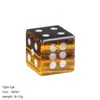 Dados de cristal natural de 16 mm transfronterizos, divertido accesorio para puntuar juegos de mesa, dados de piedra semipreciosa con esquinas rectas arenados