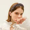 Diadema nueva transfronteriza para mujer, diadema barroca europea y americana con pedrería, accesorios para el cabello, diadema de esponja con estampado de leopardo, tocado