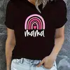 Camiseta Estampada Redonda Dia das Mães Europeia e Americana Amazon, Camisa Esportiva Fashion de Manga Curta, Algodão Mercerizado do Sudeste Asiático Corte Regular