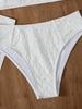 Traje de baño bikini dividido para mujer de color sólido con copas desmontables y bragas con relleno