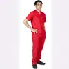 Uniforme de trabalho V-neck estilo novo transfronteiriço, adequado para médicos, enfermeiros, salões de beleza e hospitais de animais; roupas de trabalho com múltiplos bolsos, atacado