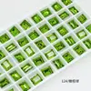 Dongzhou Verde Oliva Arte de Unha Diamante Quadrado Gordo Ponto de Açúcar Rocha Diamante de Fundo Pontiagudo Acessórios de Joia DIY Popular no Xiaohongshu Diamante Autocolante para Unha