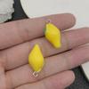 Colgante de Fruta Estéreo Artificial de Resina DIY Fresa Pequeña Naranja Manzana Llavero Pulsera Accesorios de Joyería