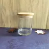 Vaso Transparente de Cera de Soya para Velas, Tapa de Madera de Pino, Vaso con Tapa, Portavelas de Aromaterapia, Recipiente para Velas DIY