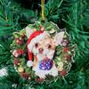 Amazon nuevo 2024 regalo para niños Papá Noel muñeco de nieve perro colgante árbol de Navidad decoración para el hogar