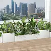 Jardineras de Acero Inoxidable para Exteriores, Maceteros Personalizados para Balcones, Camas de Flores Rectangulares para Exteriores en Calles Comerciales, Arreglos Florales con Acabado de Arte en Hierro