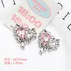 Doce e Fofo Rosa Feminino Liga de Diamante Pingente de Diamante Pingente Brincos DIY Colar Pulseira Acessórios de Joias