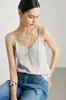 Camisola de Seda para Mujer 2026 Primavera/Verano Nueva Color Sólido Ropa Interior Exterior Estilo Commuter con Encaje y Top de Seda de Morera