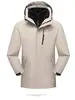 Conjunto de duas peças com capuz quente três em um personalizado para outono e inverno, masculino e feminino, com forro interno removível para montanhismo ao ar livre