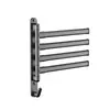Toallero Giratorio de Pared para Baño, Barra de Toalla sin Taladro, Almacenamiento de Toallas de Baño, Giratorio sin Taladro