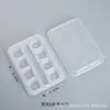 Caja organizadora portátil a prueba de polvo compartimentada para joyas de plástico transparente con forma de cubo de hielo de acero inoxidable, caja de almacenamiento multifuncional
