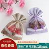Inc0 Sachê de Lavanda Sachê Aromaterapia Bolsa Vazia Buquê Seco de Lavanda Bolso com Aba Calça Malha Transparente Algodão e Linho