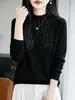 Estampado degradado de gotas de lluvia onírico romántico adorno de diamantes dispersos cuello redondo brillante simple versátil temperamento primavera verano top casual mujer