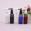 Botella PET de 80 ml con bomba, botella con bomba de clip para champú, botella con boquilla de pico de pato transparente, botella con bomba de loción blanca de 80 ml