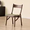 Silla Retro de Lujo Ligero de Mediados de Siglo para el Hogar de Madera Maciza Silla de Comedor para Restaurante Silla Nórdica con Respaldo Silla de Diseño Simple con Orejas de Gato