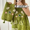 Ojos verdes pueden usar toalla de baño falda de baño para mujer absorbente secado rápido sin pelusa estilo envolvente para el hogar toalla bata de baño de plástico para estudiantes