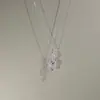 Europa e Estados Unidos joia transfronteiriça nota de diamante colar personalidade tendência criativa boutique estilo hip-hop joia corrente de clavícula de diamante