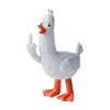 Enfeite de pato com dedo do meio, decoração de mesa de pato criativa e engraçada, presente peculiar e engraçado, suporte para celular