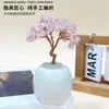 Árbol de la Fortuna de Cristal Árbol de la Fortuna de Cristal Amarillo-Morado-Rosa Natural Adorno Decorativo para Oficina Hogar Sala de Estar