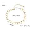 Pulsera de Cadena Elegante y Única Enlazada por Amor, Acero Inoxidable Chapado en Oro de 18 Quilates, Pulsera para Mujer, Impermeable y que No se Desvanece