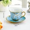 Phnom Penh Rift Coffee Cup Cerâmica Xícara Fina de Alta Qualidade Pires Terno Café Flor Xícara Vintage Copo de Água Doméstico