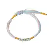 Directamente del fabricante: Pulsera de Cuerda Colorida con Nudo de Flor de Durazno Tejida a Mano, Material Premium, Unisex, Pulsera Protectora