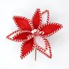 Flores navideñas, decoraciones navideñas, inserción de árboles de Navidad, flores falsas transfronterizas, tela, flores hechas a mano, personalización de fábrica