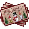 Jogos Americanos e Caminhos de Mesa de Linho Novos e Mais Vendidos para o Natal, para Sala de Estar, Sala de Jantar, Festas ao Ar Livre e Decorações de Feriados