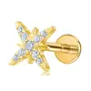 Brincos de Titânio F136 com Zircônia Banhados a Ouro 18K Pequenos Studs - O Mais Vendido da Amazon em Comércio Exterior de Luxo