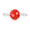 Anillo Retorcido de Piedras Preciosas Coloridas de Alta Venta en Transmisión en Vivo para Mujeres, Incrustado con Diamantes de Alto Carbono, Anillo Chapado en Oro, Envío Directo de Una Pieza