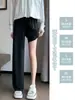 Pantalones de protección solar, pantalones de pierna ancha, pantalones de mujer de cintura alta, sencillos, resistentes al viento, de pierna recta, pantalones casuales de verano con dosificación de seda fina para uso exterior