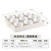 Set Creativo de Vajilla de Melamina de Nueve Compartimentos para Comida Caliente Comercial y Guarniciones de Barbacoa, Platos para Snacks y Juego de Bandejas Divididas