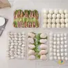 Caja para Empanadillas Congeladas, Caja de Almacenamiento para Refrigerador Doméstico, Caja para Wontons, Bandeja de Empanadillas Multicapa, Organizador Rápido para Empanadillas Congeladas