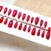 Arte de Unhas Cor Sólida Mais Vendida Vermelho Vinho Olho de Gato Unhas Postiças Pré-Fabricadas Curtas 30 Peças Pontas de Unha Atacado