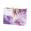 Sacola de Presente Roxa Criativa com Fita, Sacola de Papel Tote, Sacola para Doces de Casamento, Sacola de Compras de Roupas Estilo Fresco, Ecológica para Casamentos