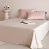 Juego de sábana bajera y sábana encimera de color liso, doble cara, lavado, 60 hilos, Tencel de Lenzing, suave como la seda, con sensación de alta gama, ropa de cama de una pieza Lyocell para relajarse