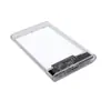 Caja de disco duro externo rígida transparente de 2.5 pulgadas USB 3.0 carcasa para disco duro mecánico de estado sólido SSD lector de disco de cambio