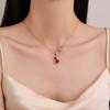 Estilo Chinês Nova Zircônia Vermelha Cabaça Feminina Não Desbota Colar Calcedônia Vermelha Banho de Ouro K Luxo Acessível de Nicho Colar